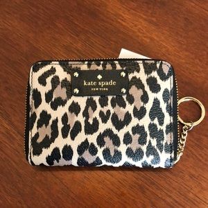 KATE SPADE ZIP AROUND COIN PURSE WITH KEY RING